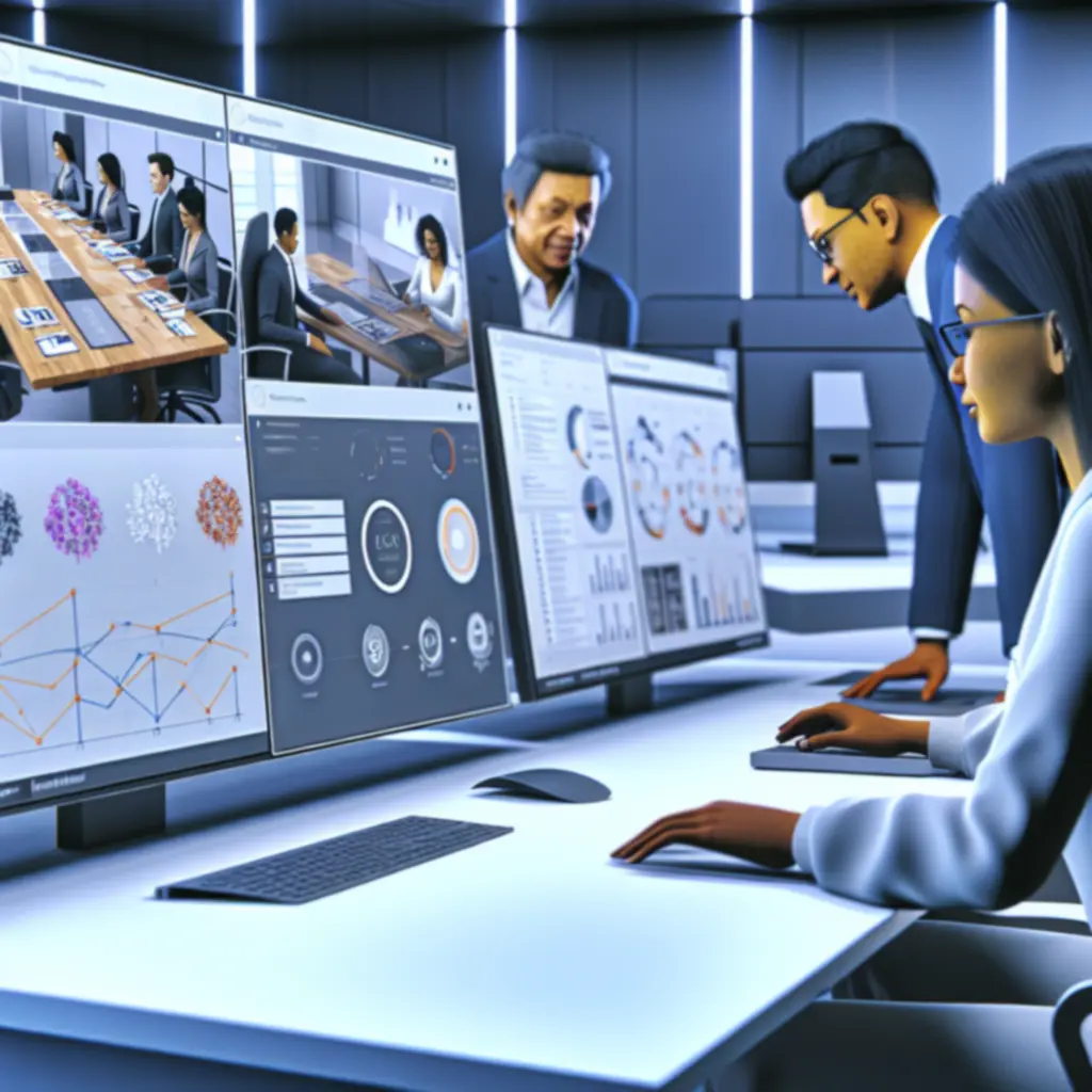 Business workflow and analytics software interface