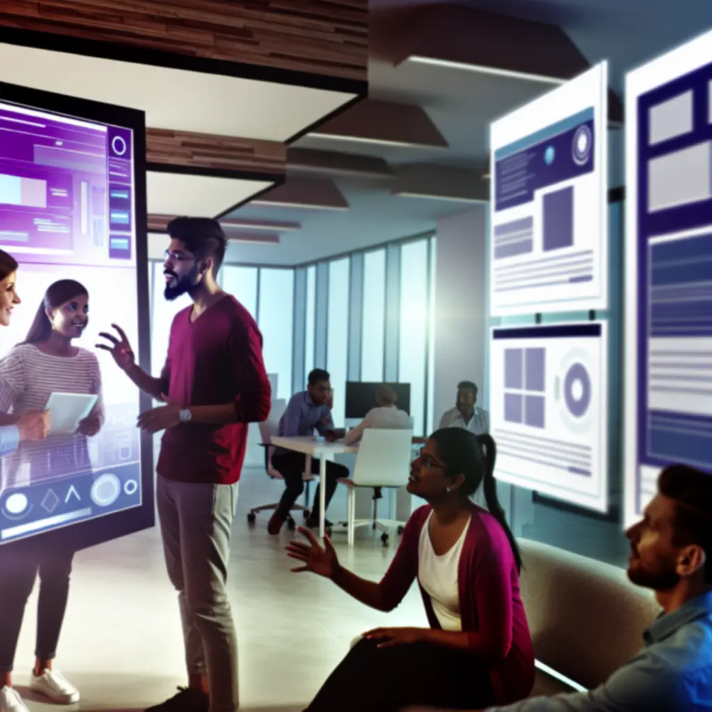 Interactive software prototype demo on multiple devices