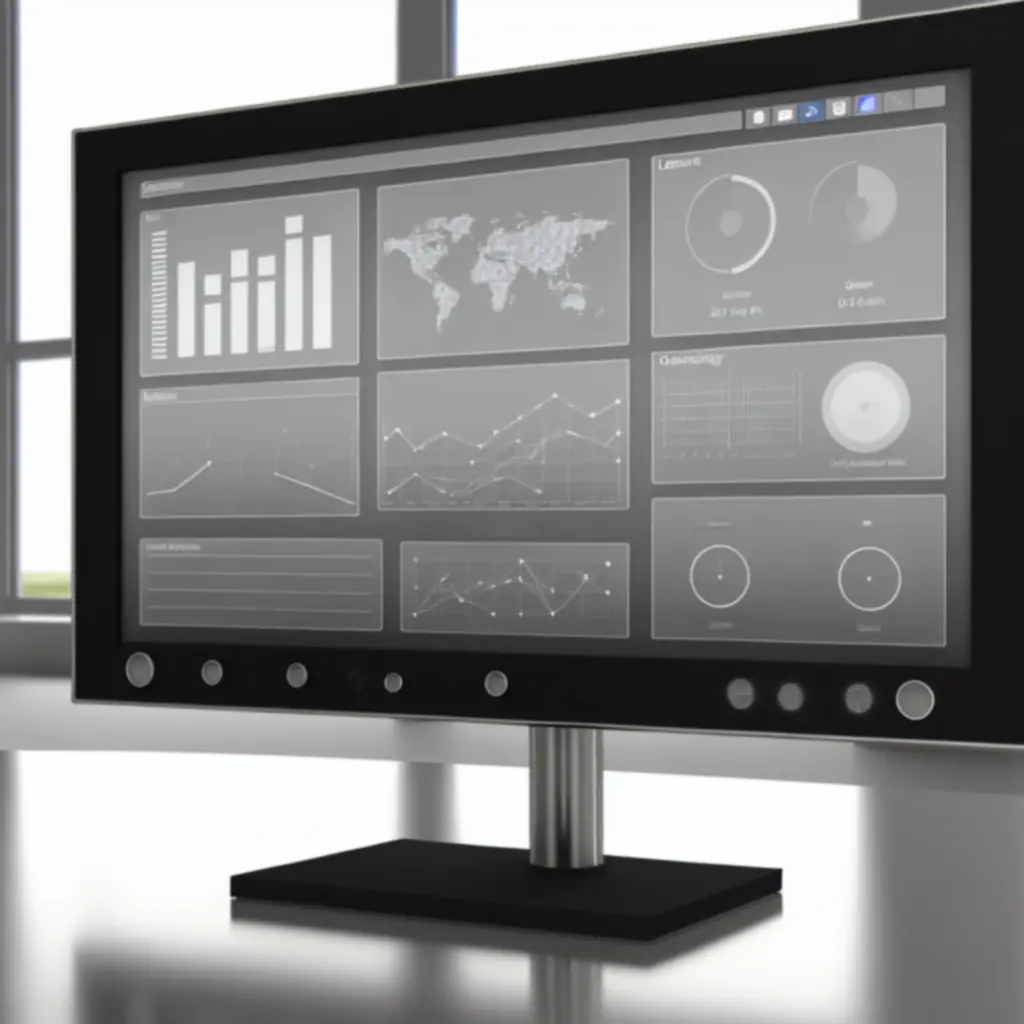 Software dashboard example representing analytics and real-time monitoring